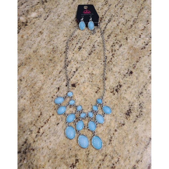 paparazzi Jewelry Paparazzi Mermaid Marmalade Blue Gems Necklace